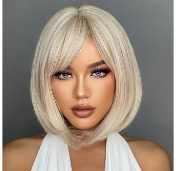 Peruca Bobo Blond Luminos