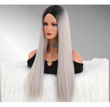 Peruca Long Grey