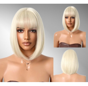Peruca Bobo Blond Platinat