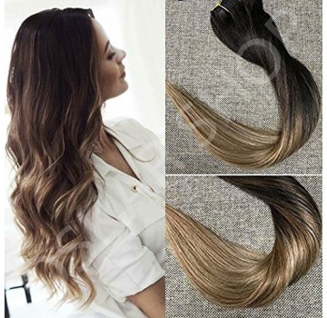 Clip On Deluxe Drept Black Collection Ombre #1b #8