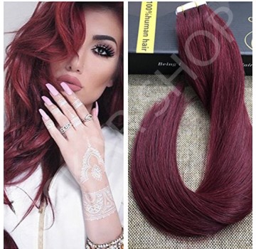 Tape In Black Collection Burgundy