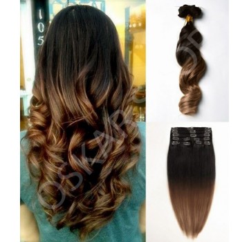 Extensii Clip-On Deluxe Ombre #3 #8