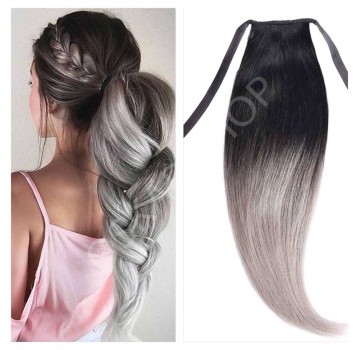 Coada de Par Diamond # Ombre 1B Light Grey