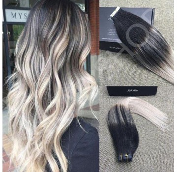 Extensii Tape In Balayage #1B #100 Extensii Tape In Balayage #1B #100