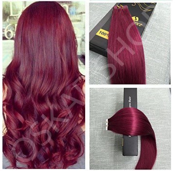 Extensii Tape In Diamond Burgundy